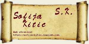 Sofija Kitić vizit kartica